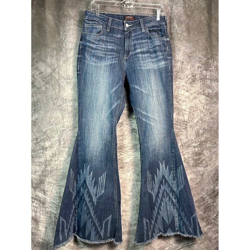 Ariat Extreme Wide Leg Chimayo Collection Flare Jeans Womens 31R Centinela Arts